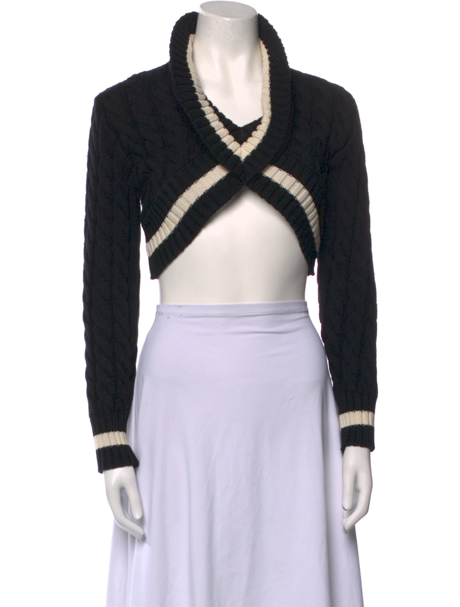 Dion Lee Striped Cowl Neck Sweater