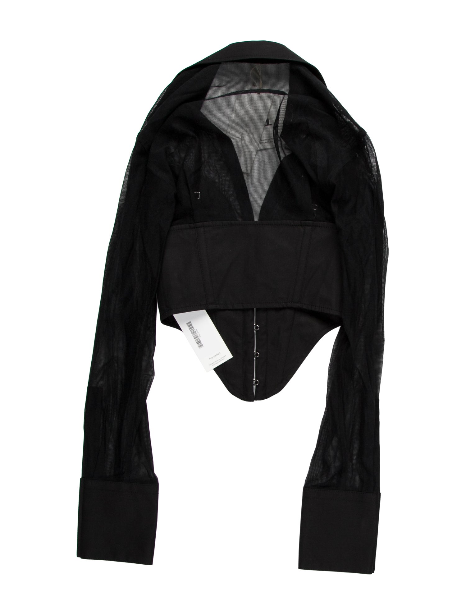 Dion Lee Plunge Neckline Long Sleeve Bodysuit