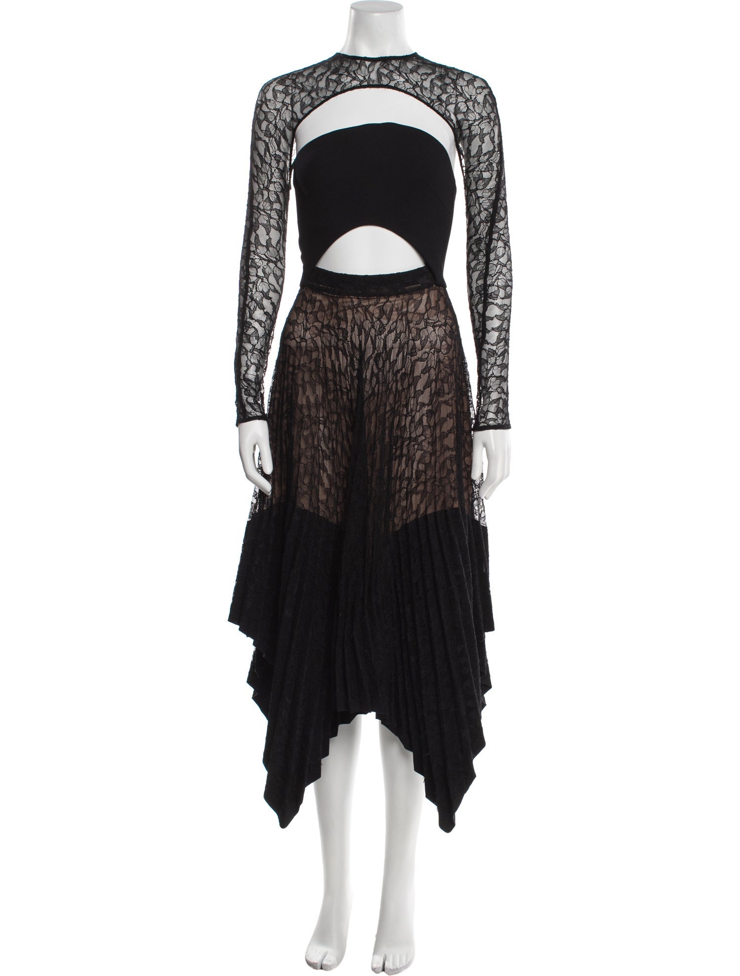 Dion Lee Lace Pattern Pleated Accents Dress Set
