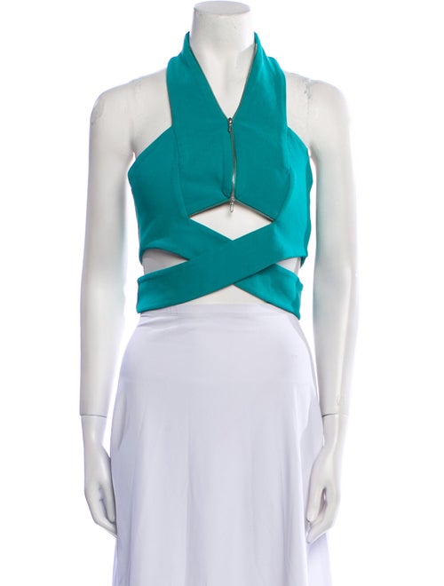 Dion Lee Halterneck Sleeveless Crop Top