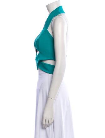 Dion Lee Halterneck Sleeveless Crop Top