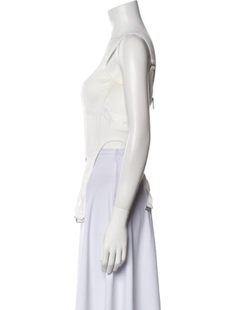 Dion Lee Scoop Neck Sleeveless Crop Top