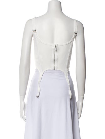 Dion Lee Scoop Neck Sleeveless Crop Top