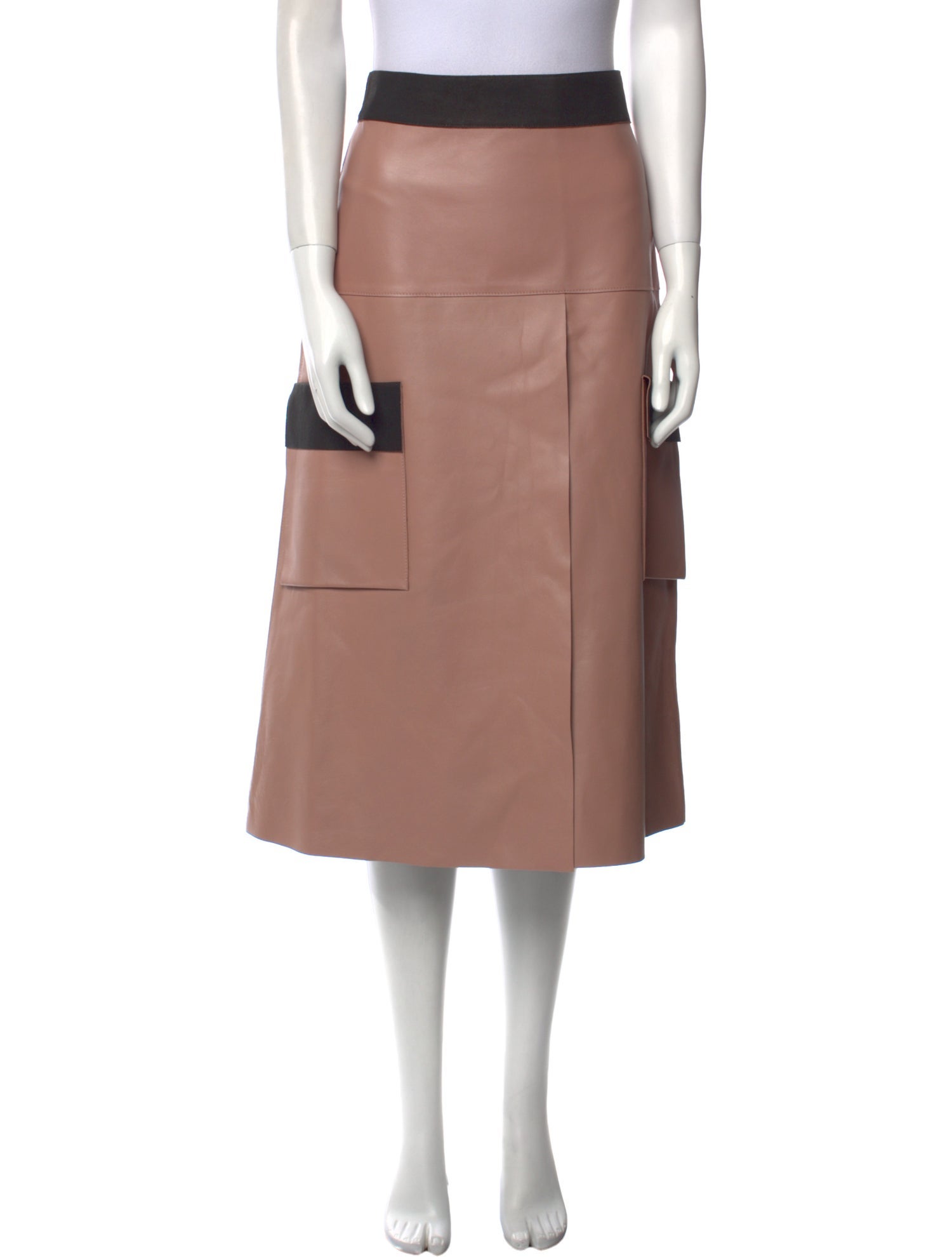 Dion Lee Leather Midi Length Skirt