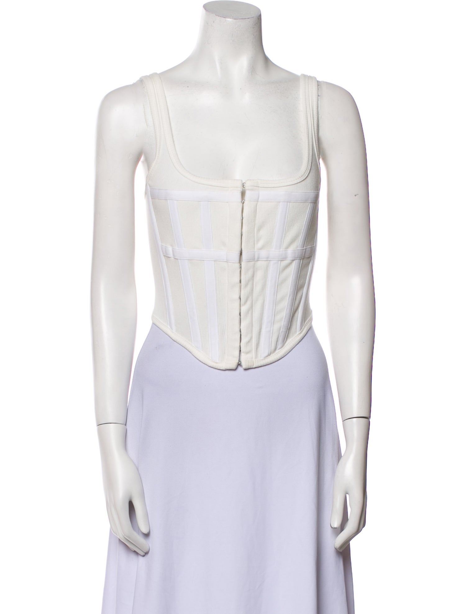 Dion Lee Square Neckline Sleeveless Crop Top