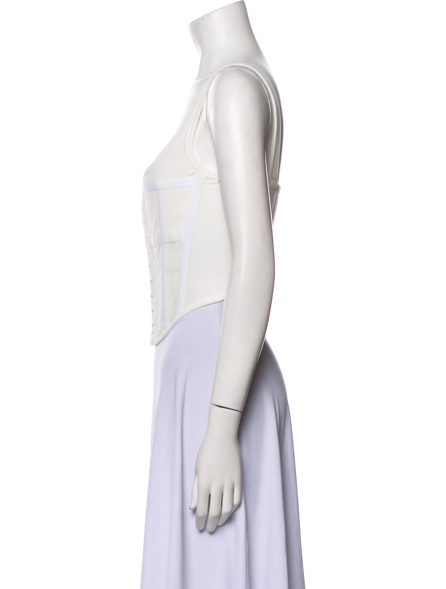 Dion Lee Square Neckline Sleeveless Crop Top