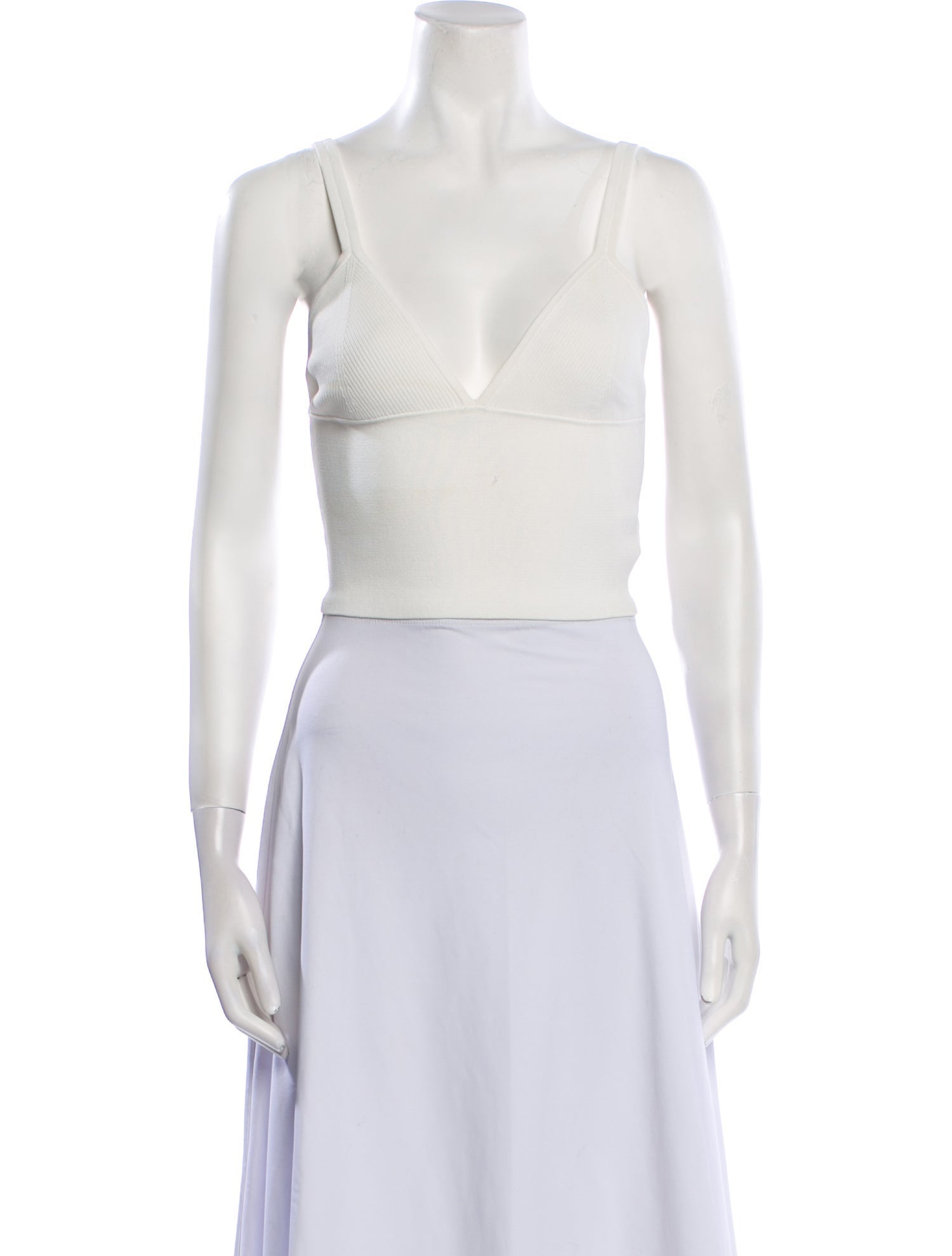 Dion Lee V-Neck Sleeveless Crop Top