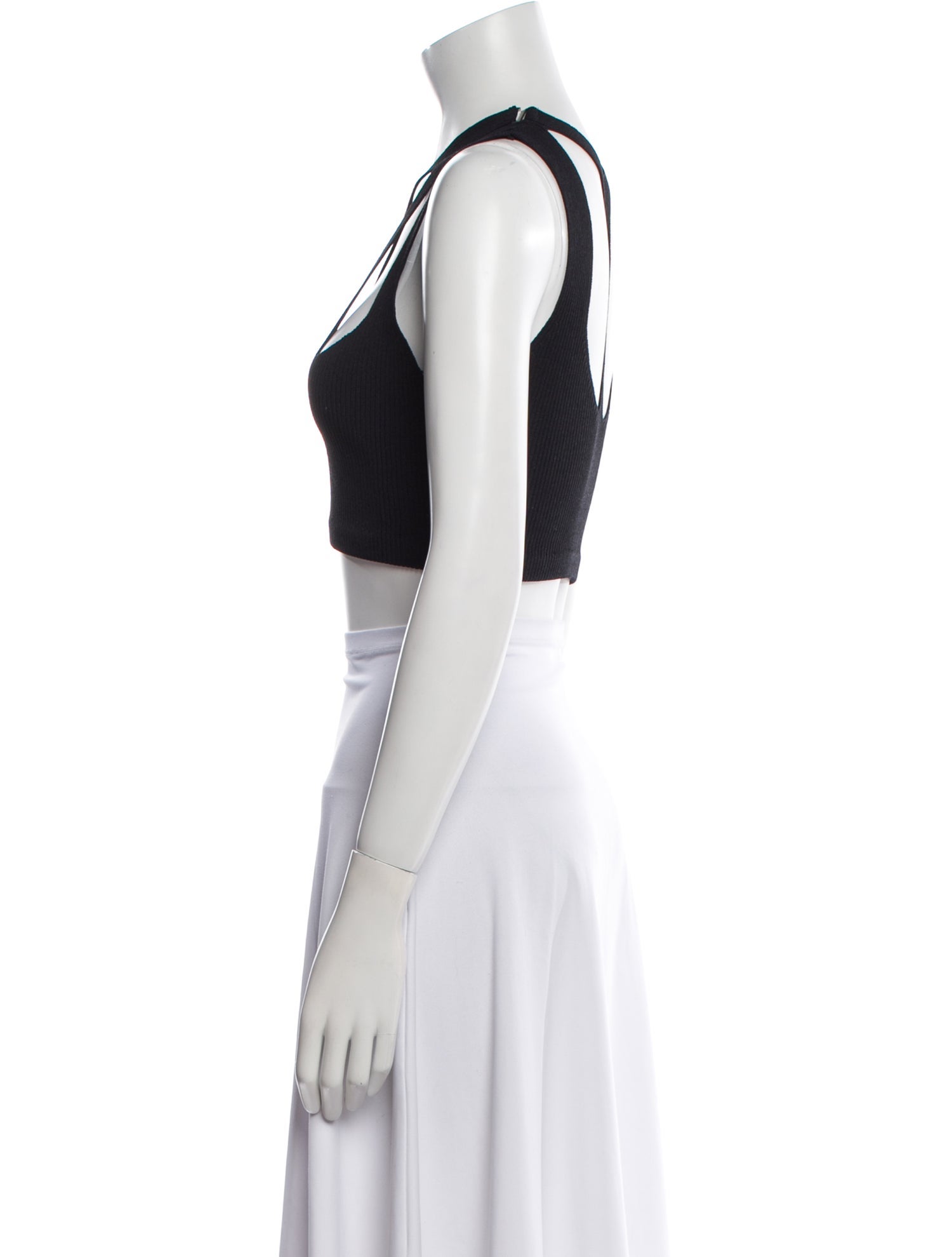 Dion Lee V-Neck Sleeveless Crop Top