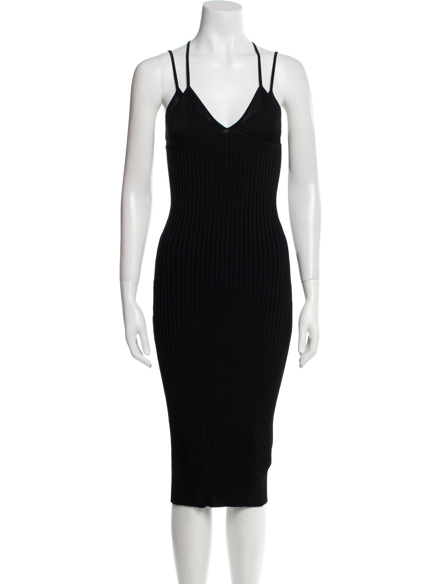 Dion Lee V-Neck Knee-Length Dress