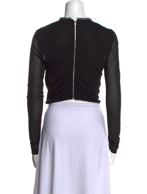 Dion Lee Crew Neck Long Sleeve Crop Top