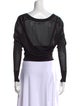 Dion Lee V-Neck Long Sleeve Crop Top