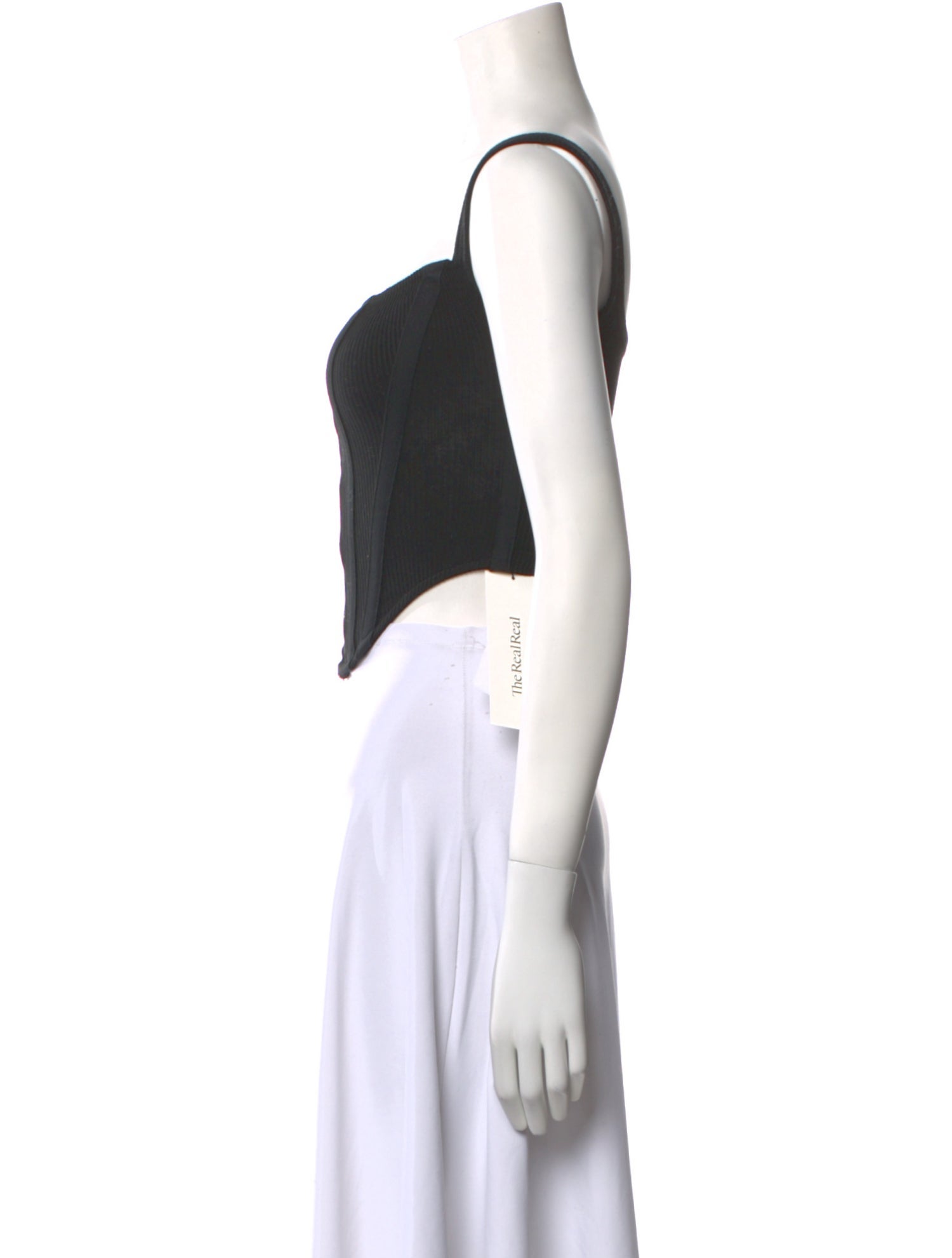 Dion Lee Square Neckline Sleeveless Crop Top