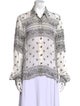 Dion Lee Paisley Print Long Sleeve Button-Up Top
