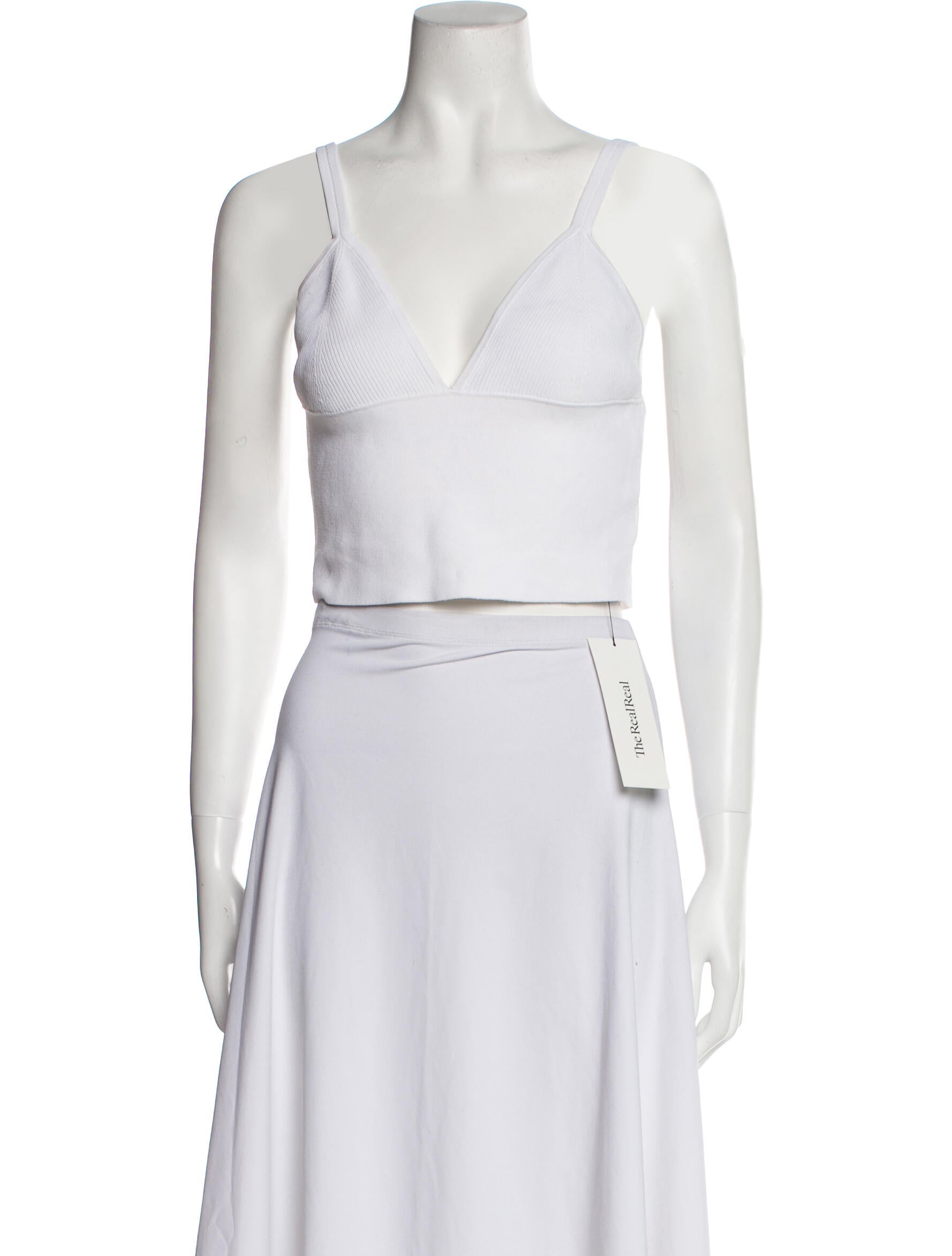 Dion Lee V-Neck Sleeveless Crop Top