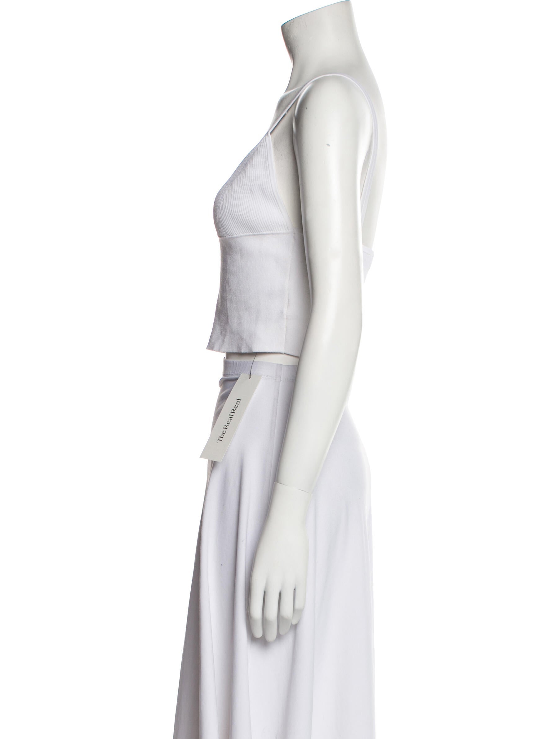 Dion Lee V-Neck Sleeveless Crop Top