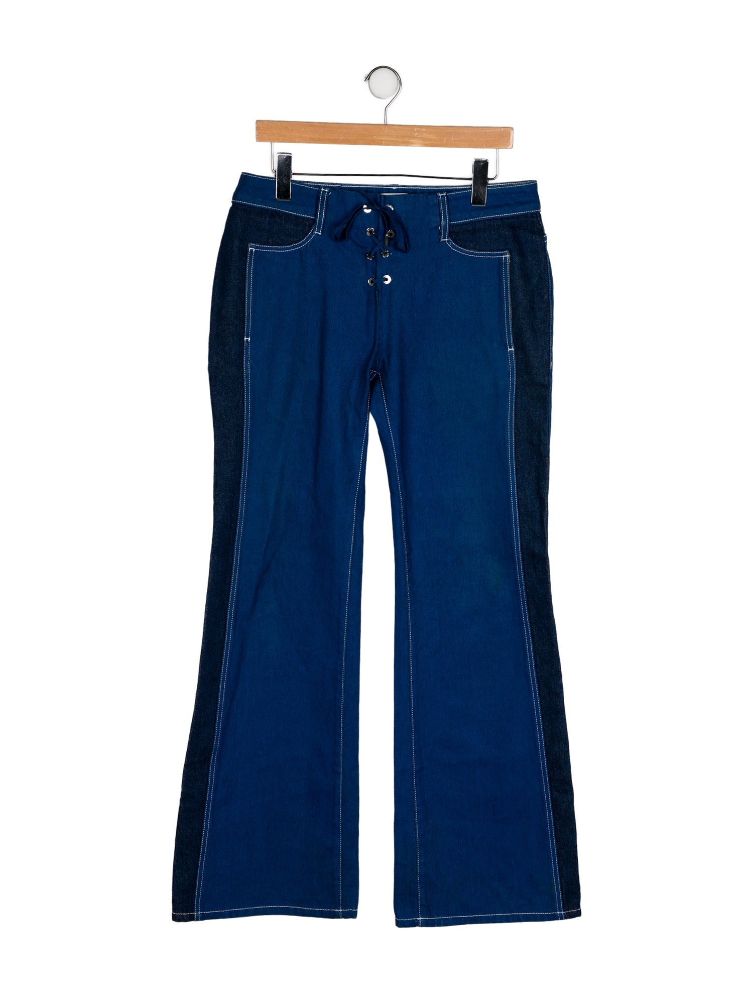 Dion Lee Mid-Rise Wide Leg Jeans
