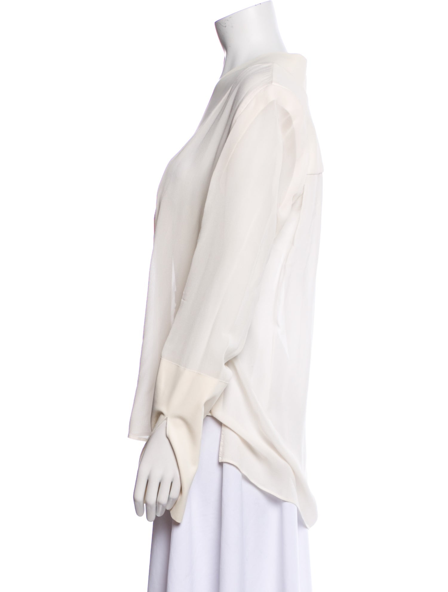 Dion Lee Silk V-Neck Blouse