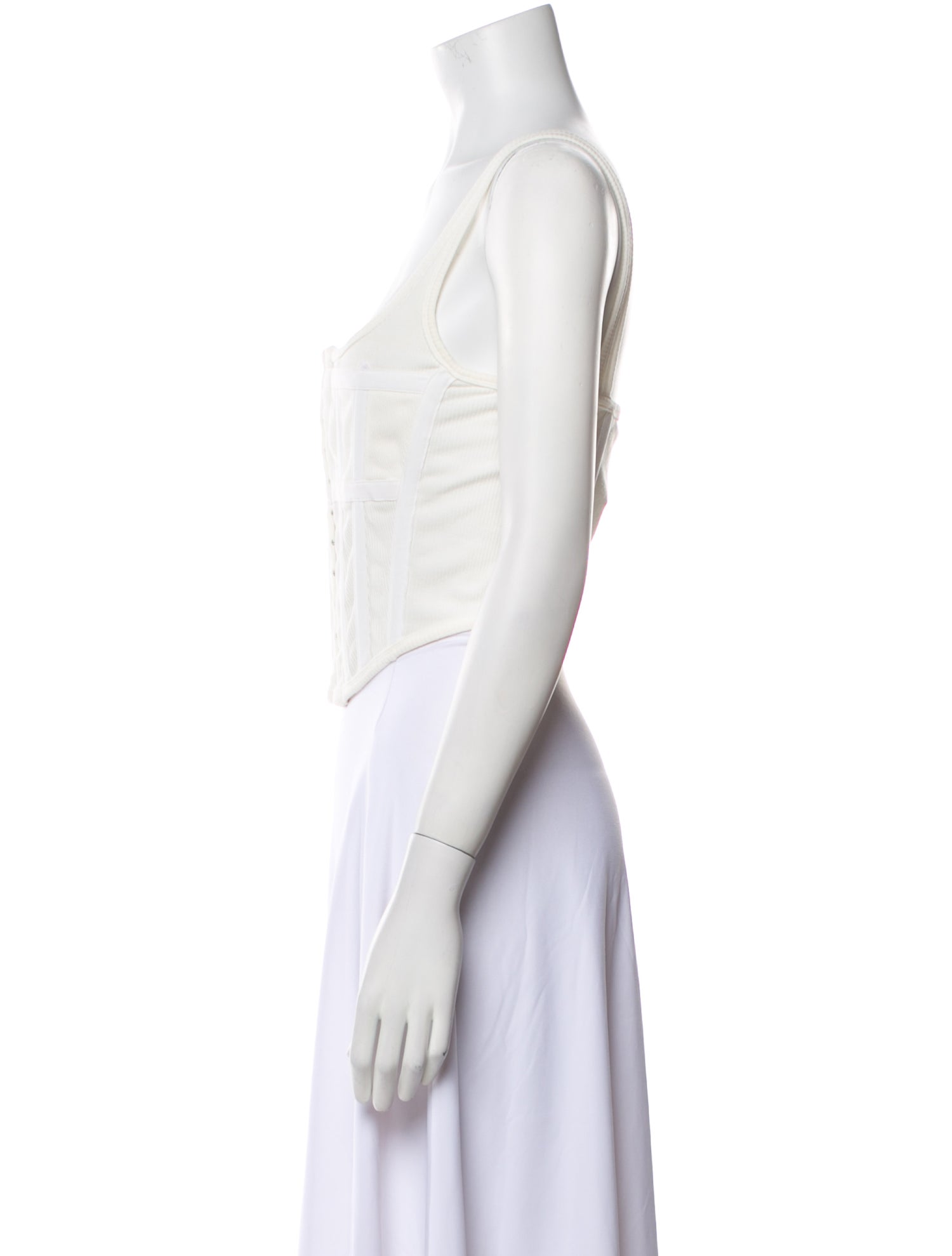 Dion Lee Square Neckline Sleeveless Crop Top