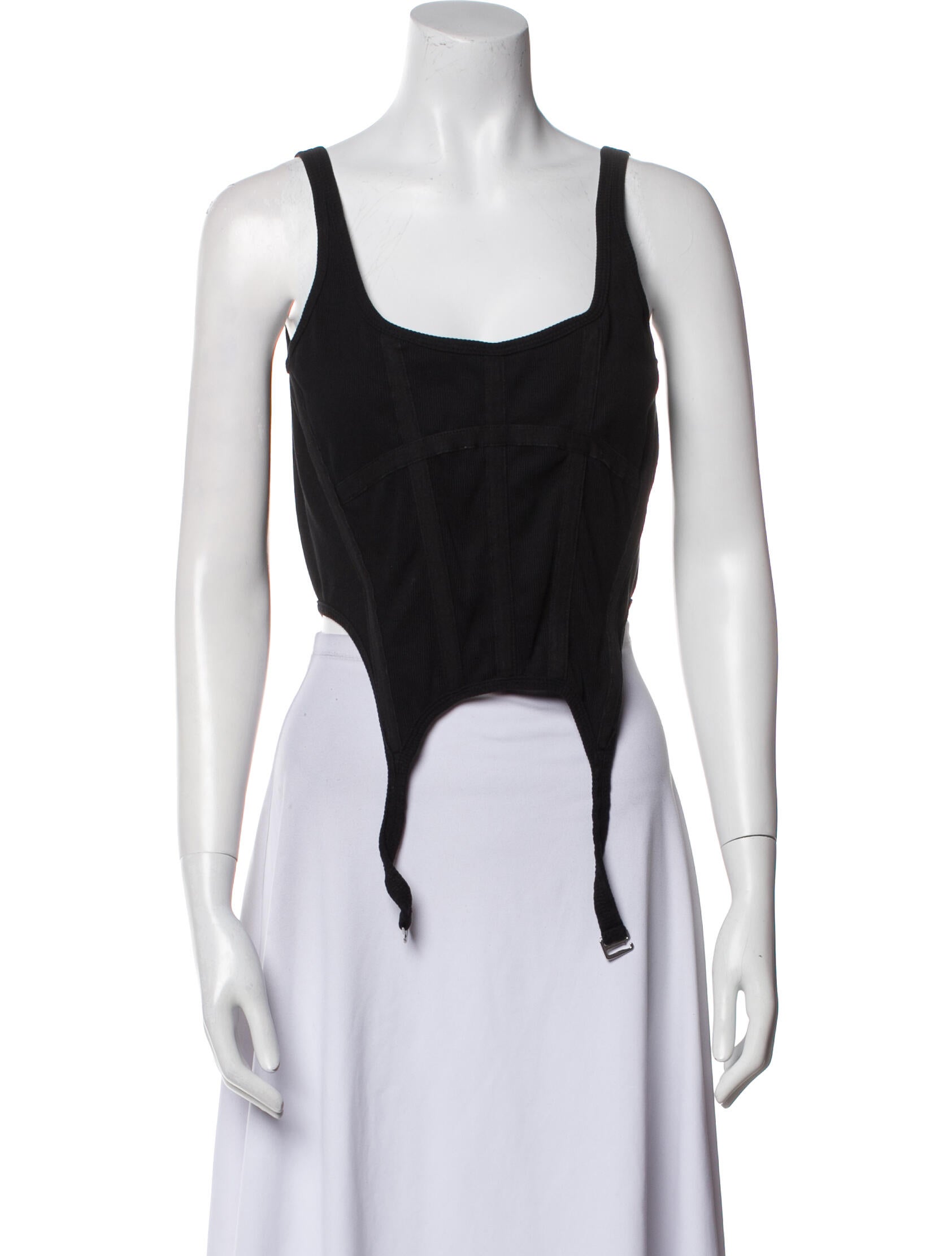 Dion Lee Scoop Neck Sleeveless Crop Top