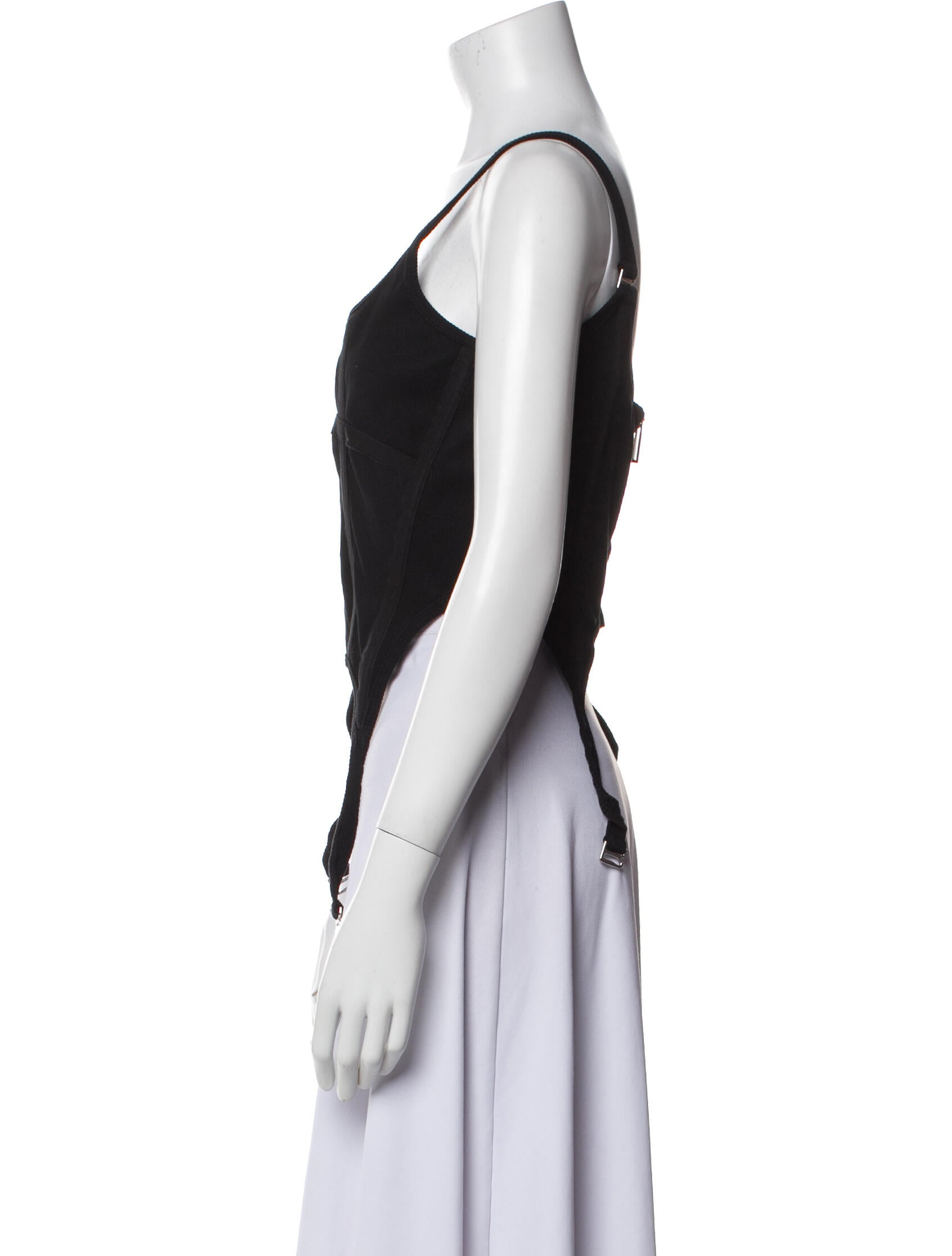 Dion Lee Scoop Neck Sleeveless Crop Top