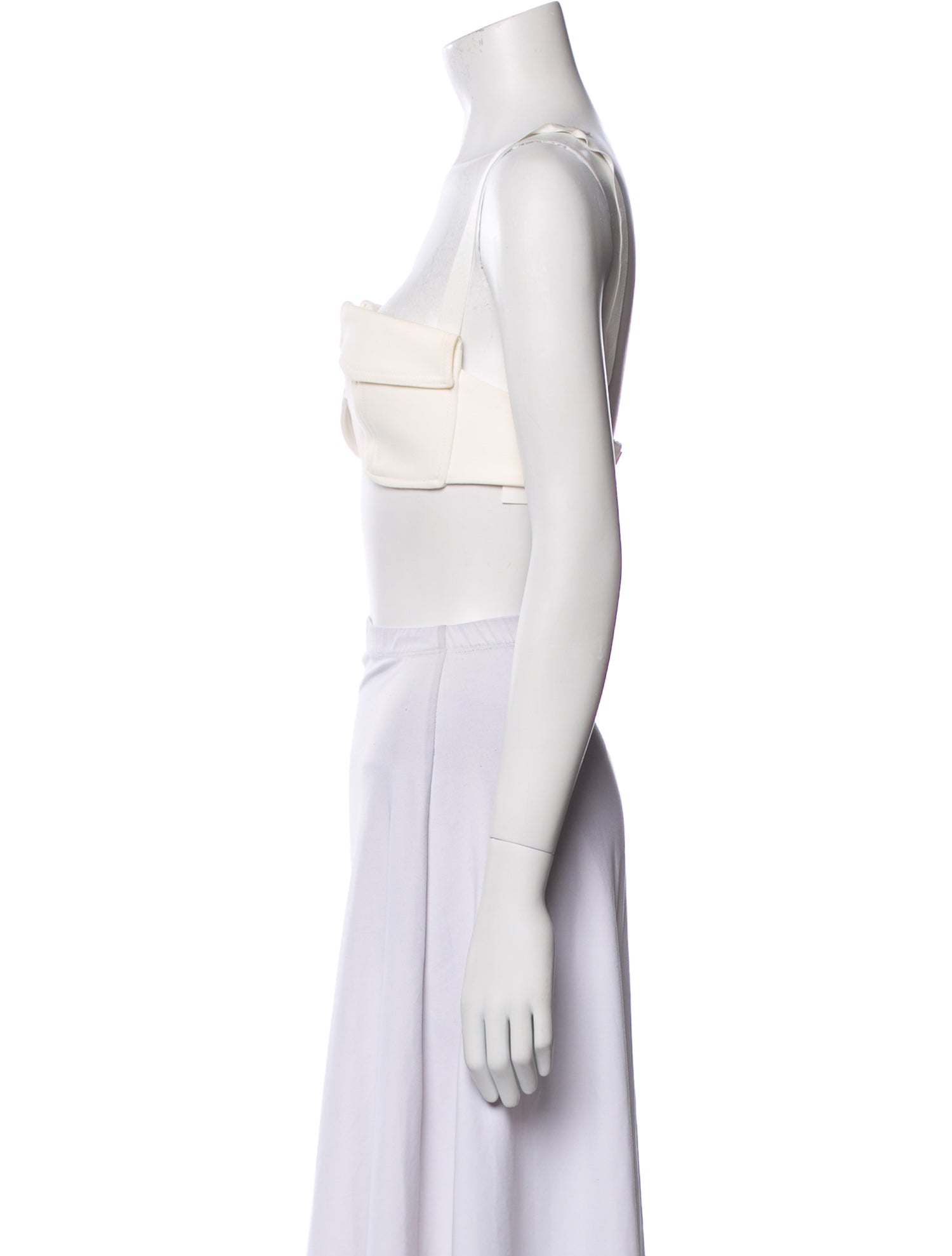 Dion Lee Square Neckline Sleeveless Crop Top