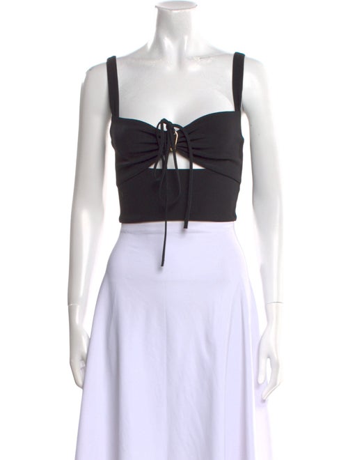 Dion Lee Square Neckline Sleeveless Crop Top