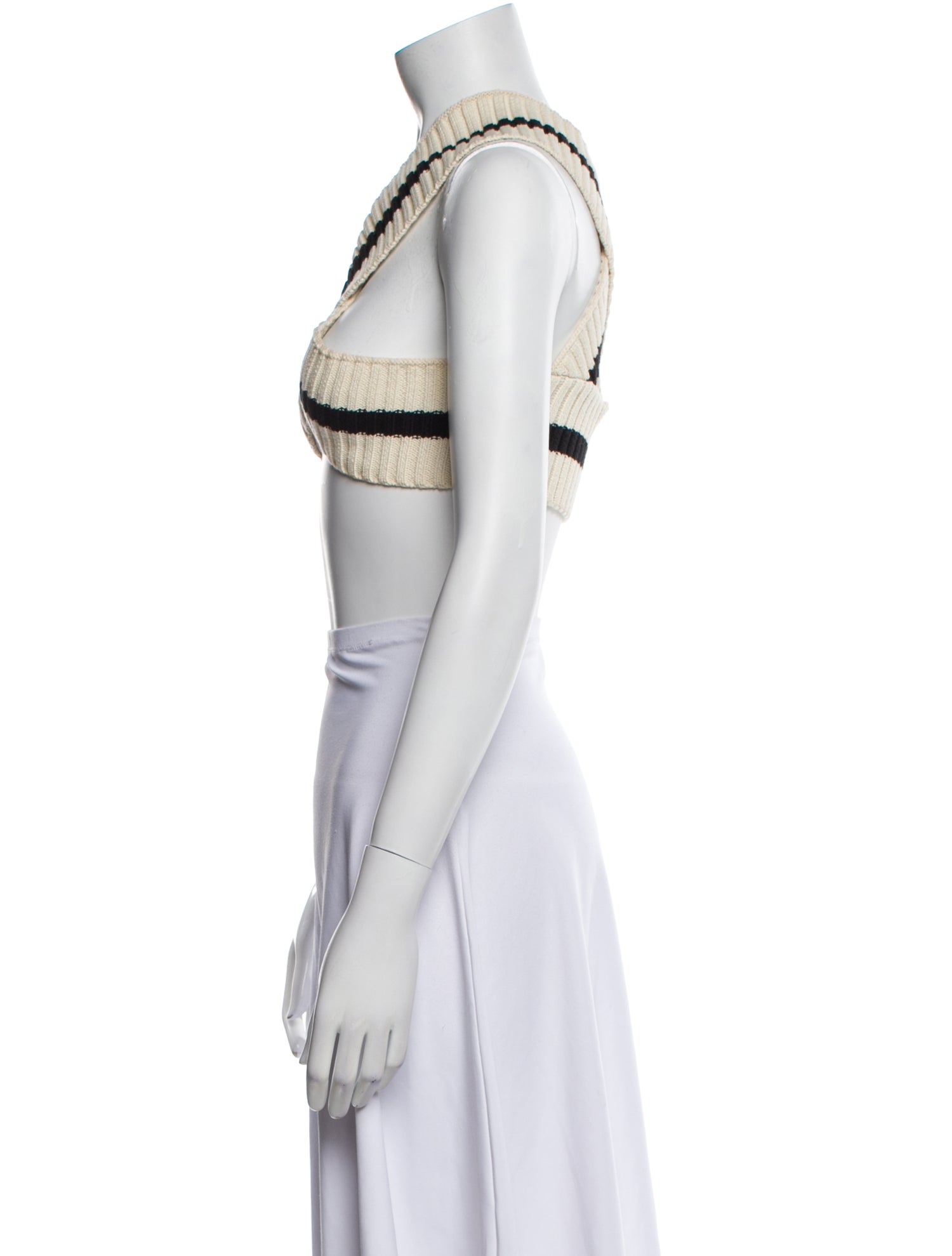 Dion Lee V-Neck Sleeveless Crop Top