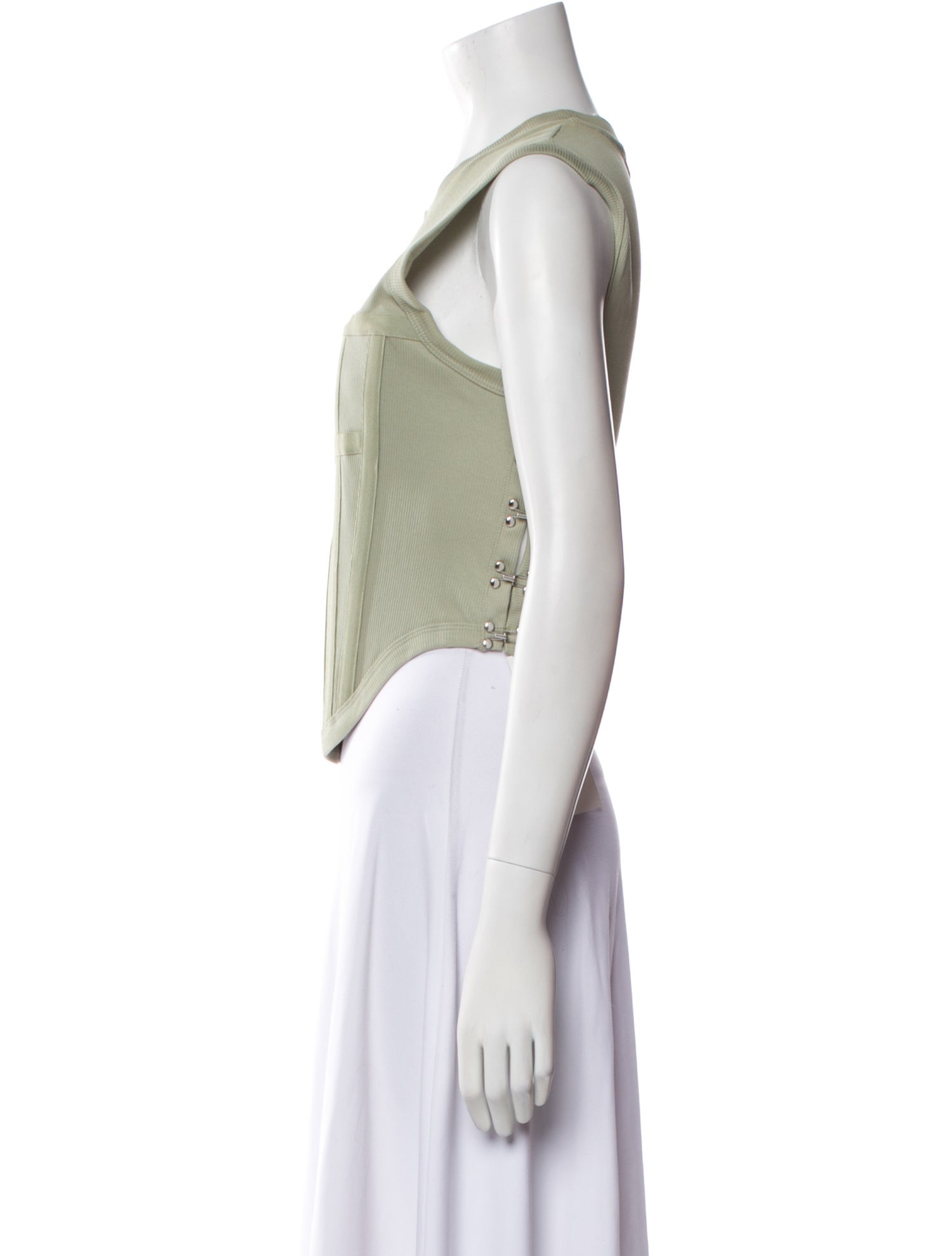 Dion Lee Crew Neck Sleeveless Crop Top