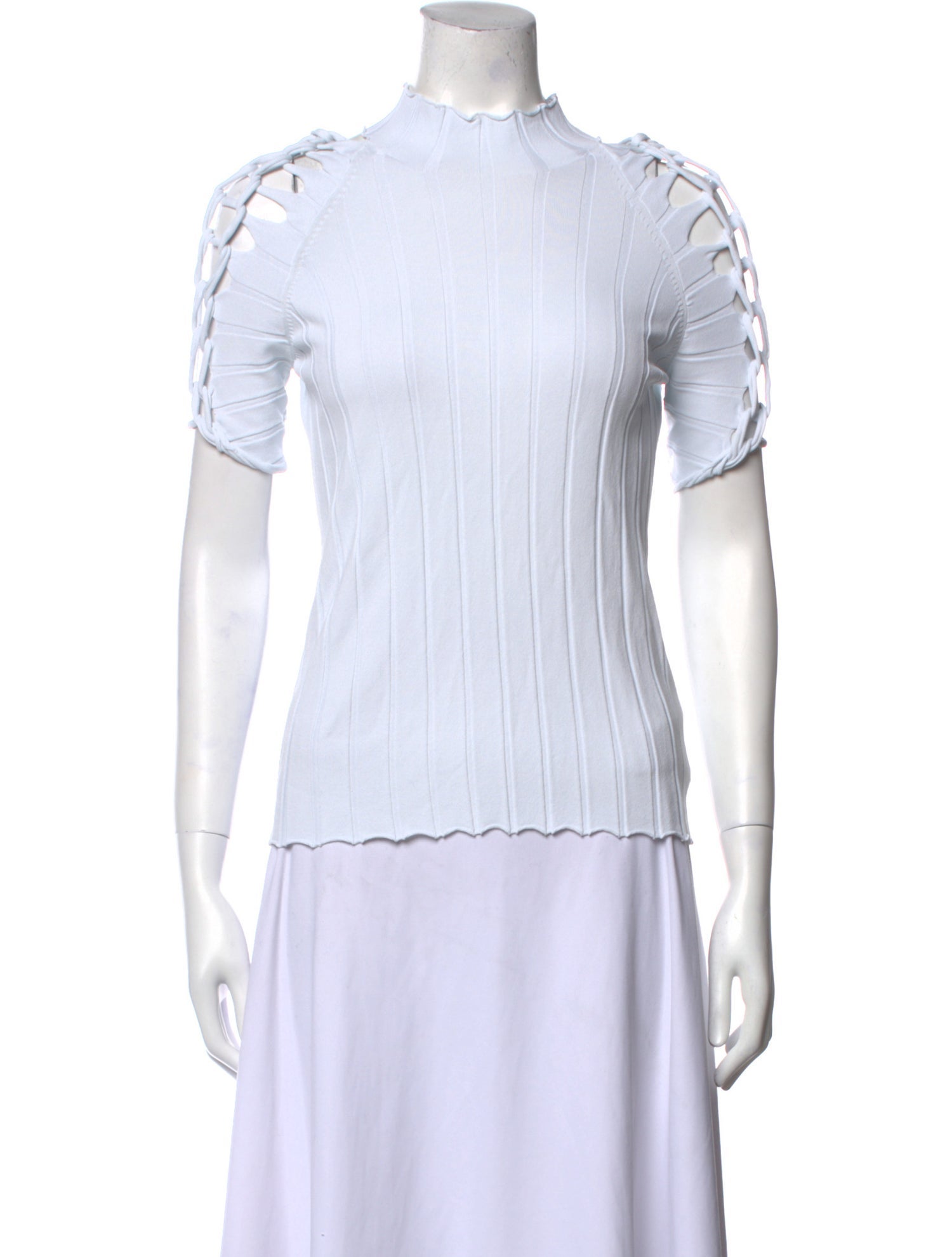 Dion Lee Mock Neck Short Sleeve Top