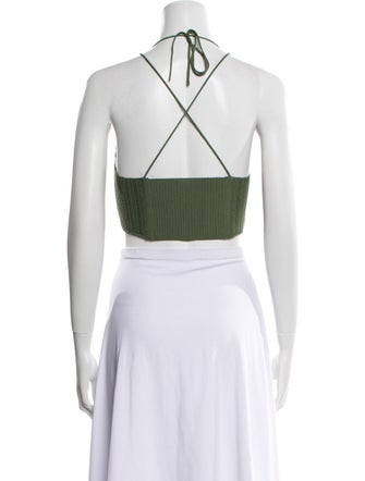 Dion Lee V-Neck Sleeveless Crop Top
