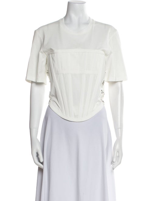 Dion Lee Crew Neck Short Sleeve Crop Top