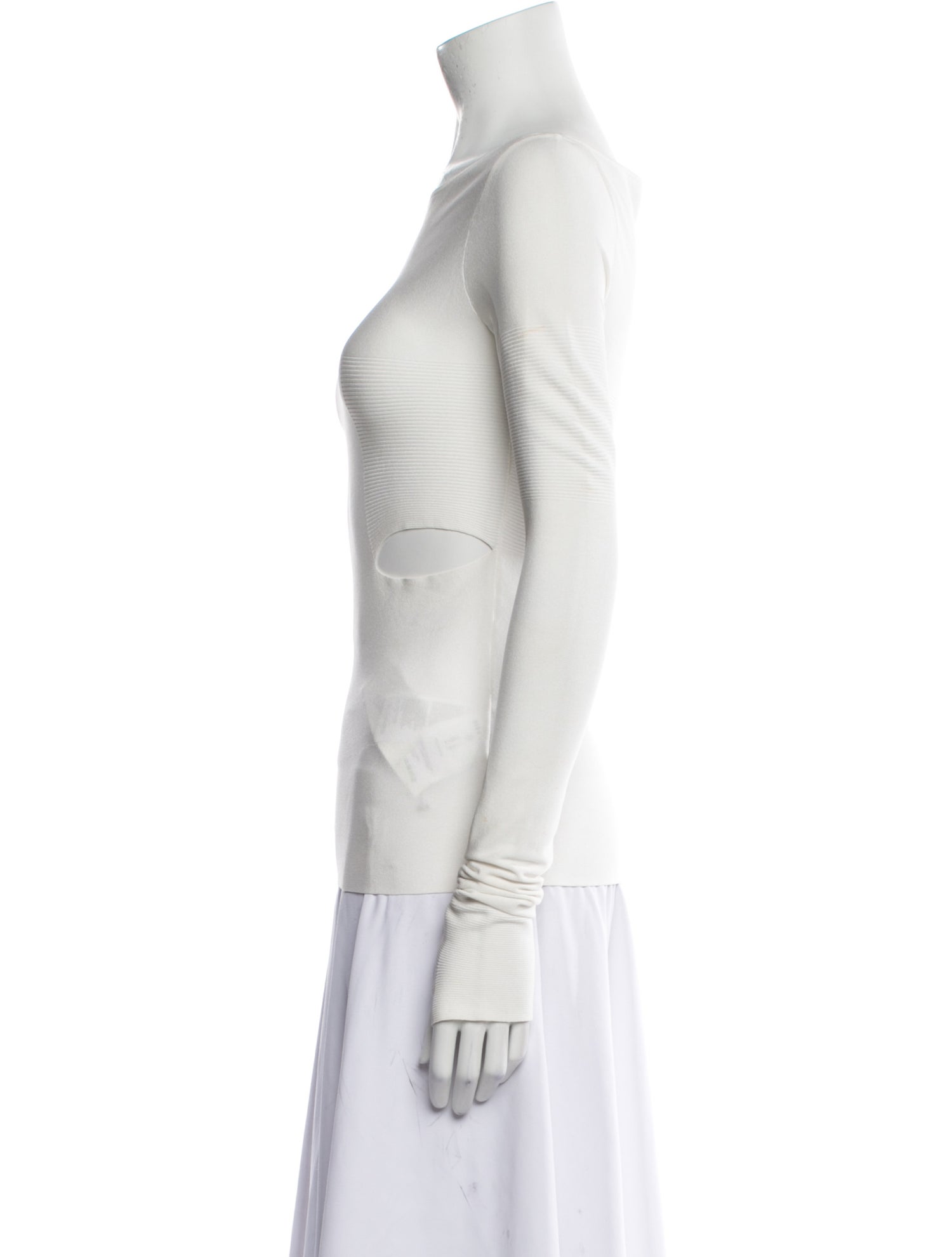 Dion Lee Bateau Neckline Long Sleeve Top