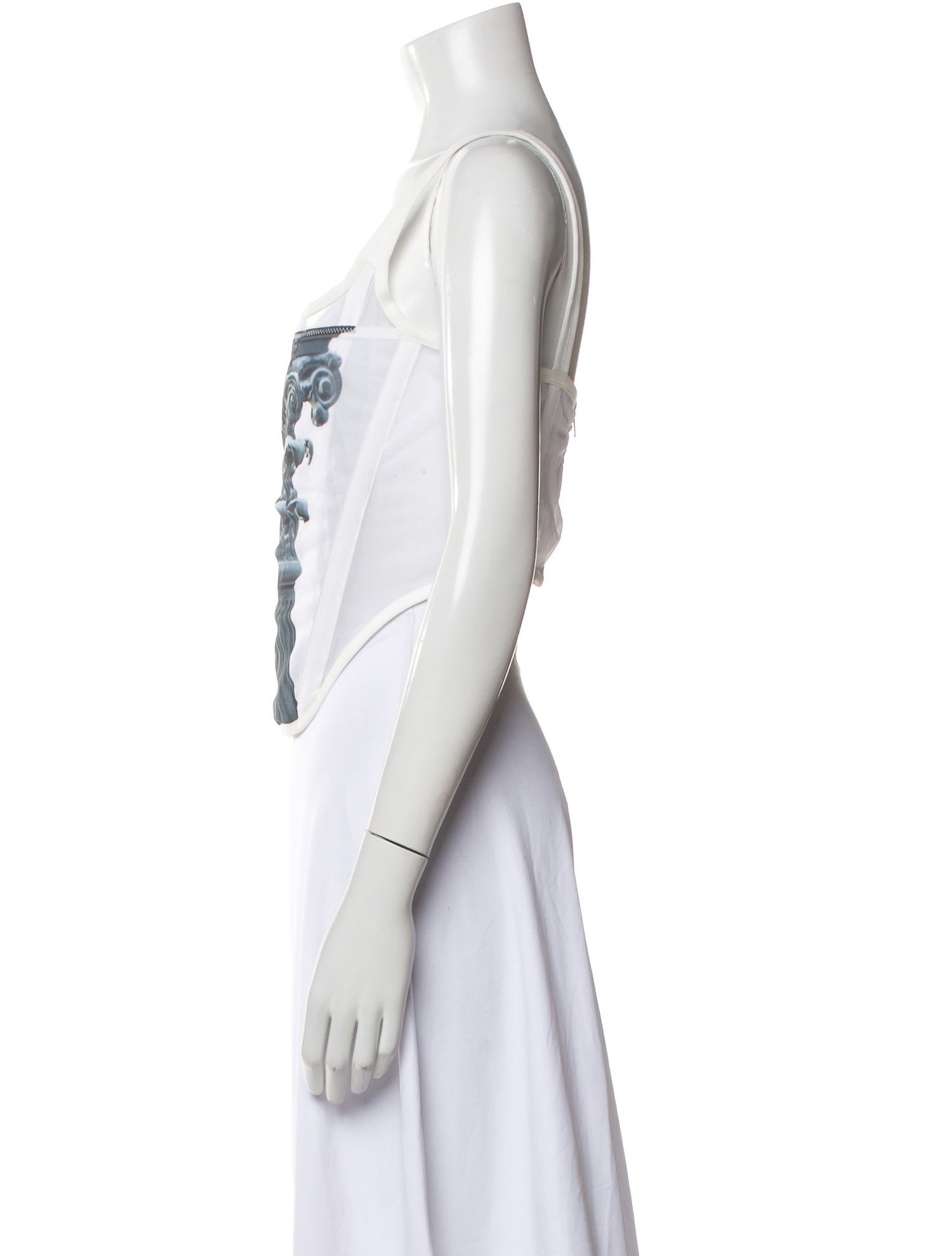 Dion Lee Square Neckline Sleeveless Crop Top