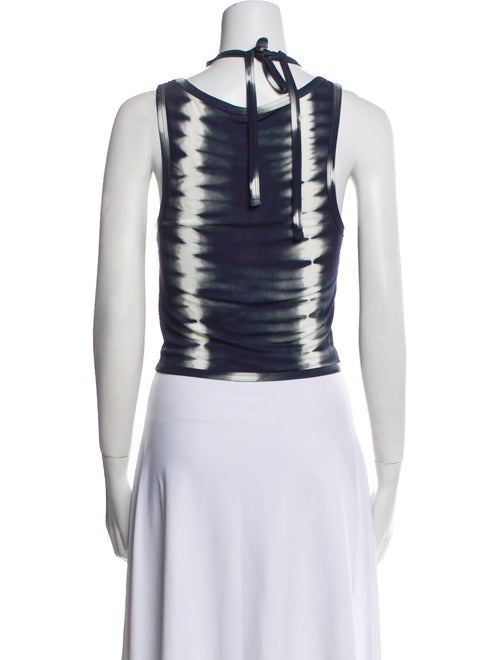 Dion Lee Tie-Dye Print Scoop Neck Crop Top