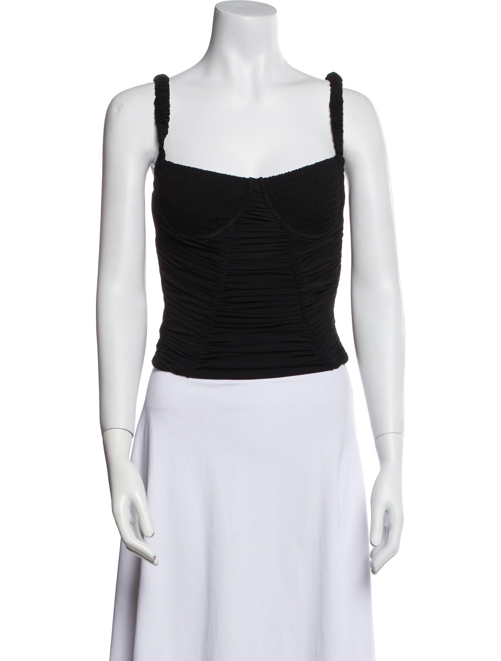 Dion Lee Square Neckline Sleeveless Crop Top