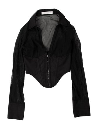 Dion Lee Long Sleeve Crop Top