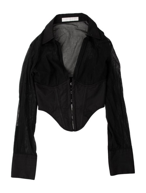 Dion Lee Long Sleeve Crop Top