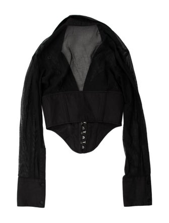 Dion Lee Long Sleeve Crop Top