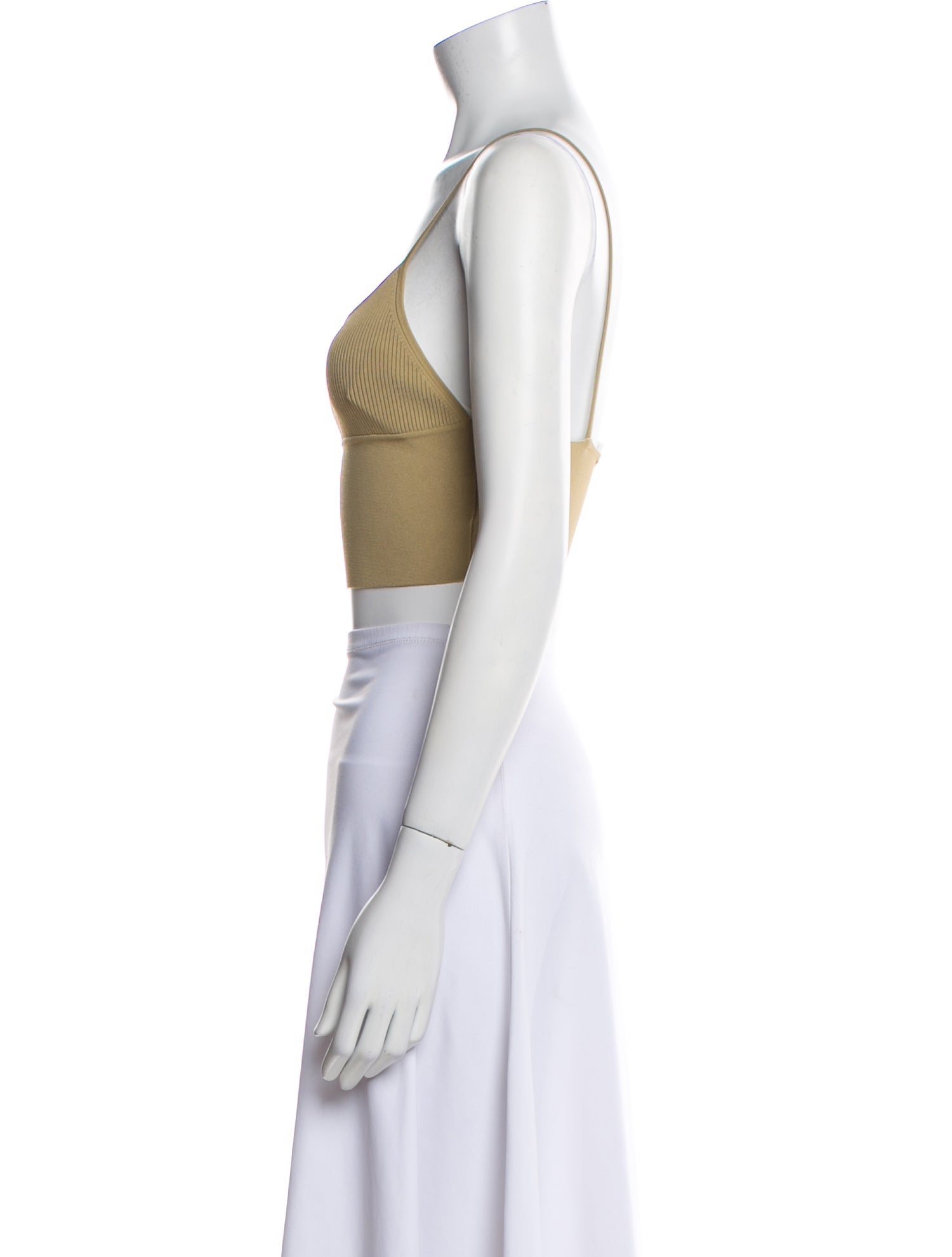 Dion Lee Square Neckline Sleeveless Crop Top