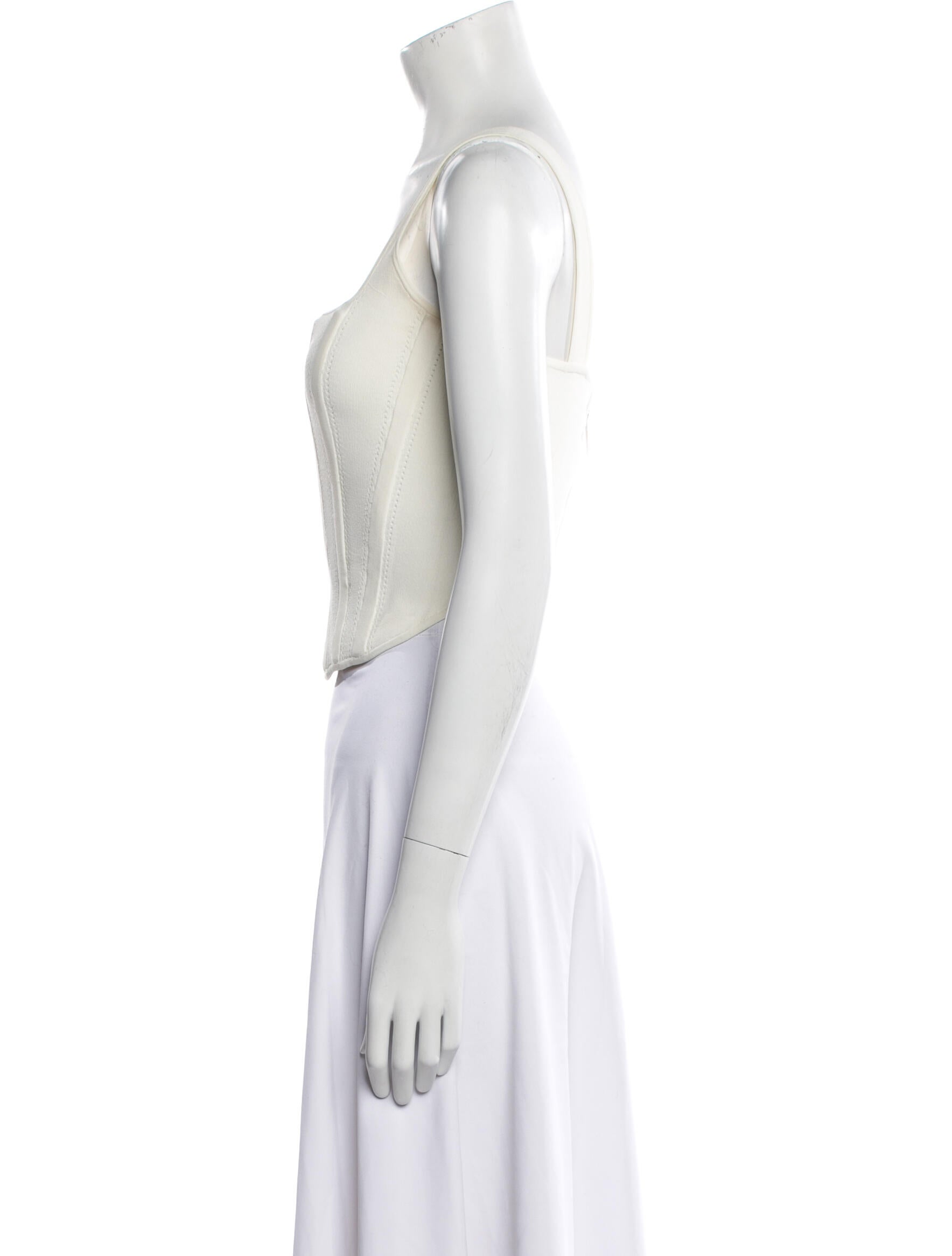 Dion Lee Square Neckline Sleeveless Crop Top