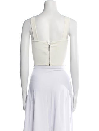 Dion Lee Square Neckline Sleeveless Crop Top