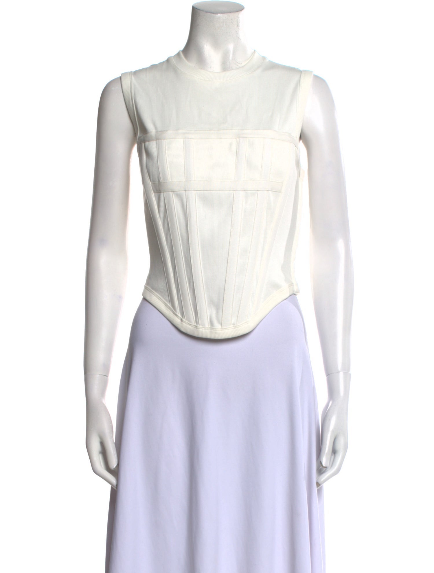 Dion Lee Crew Neck Sleeveless Crop Top