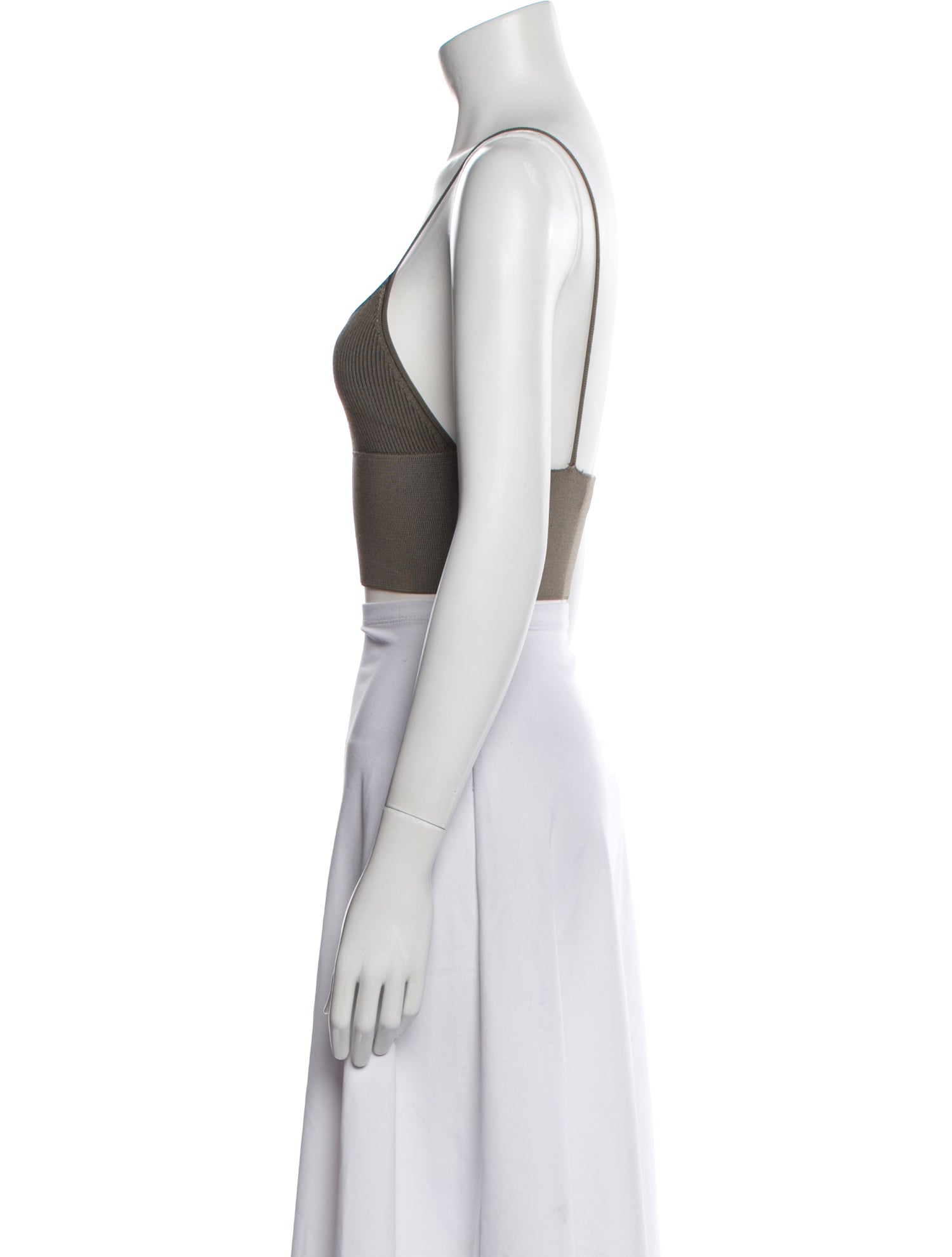 Dion Lee Square Neckline Sleeveless Crop Top