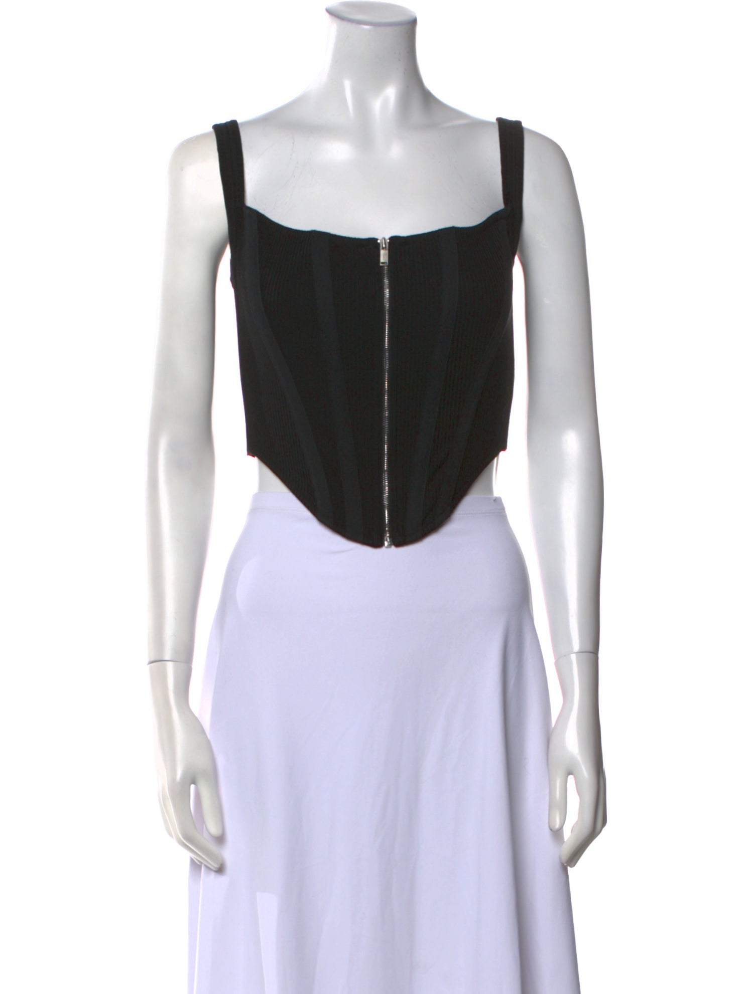 Dion Lee Square Neckline Sleeveless Crop Top