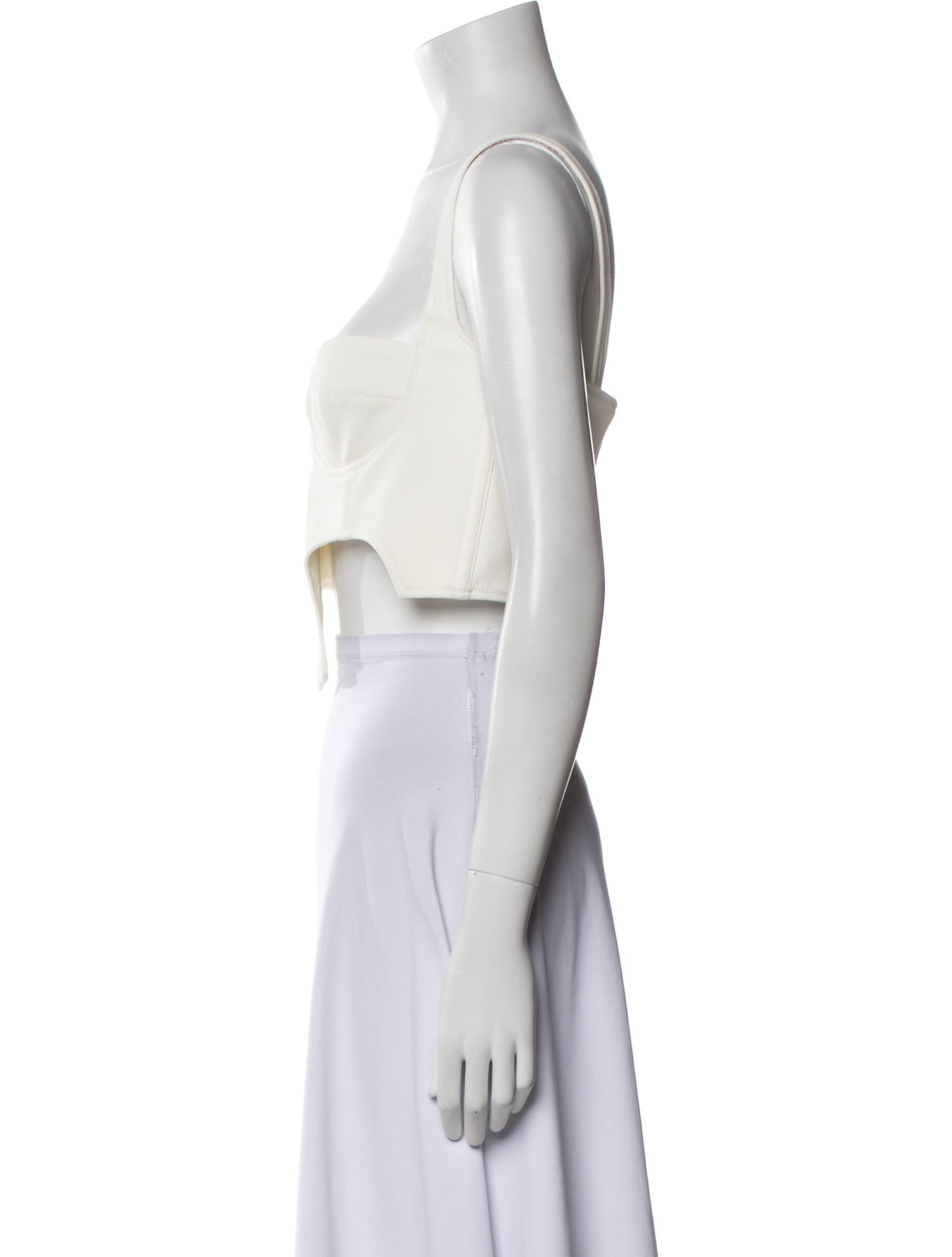 Dion Lee Square Neckline Sleeveless Crop Top