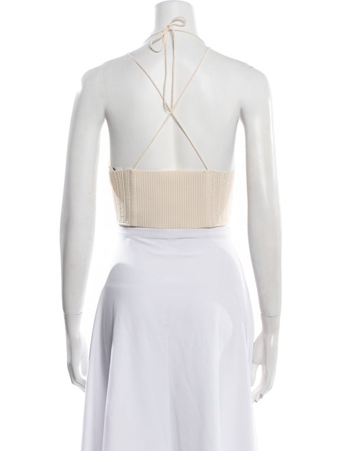 Dion Lee V-Neck Sleeveless Crop Top