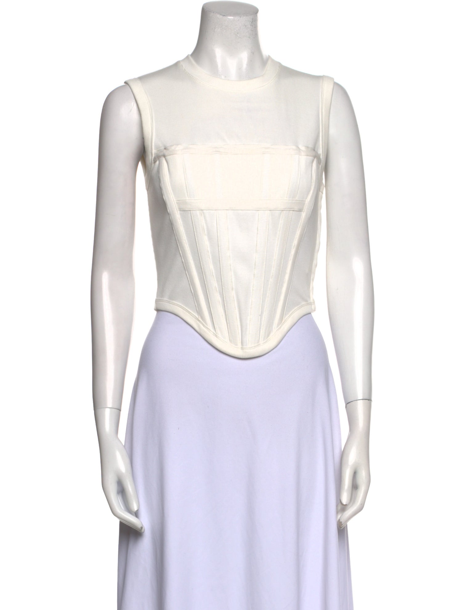 Dion Lee Crew Neck Sleeveless Crop Top