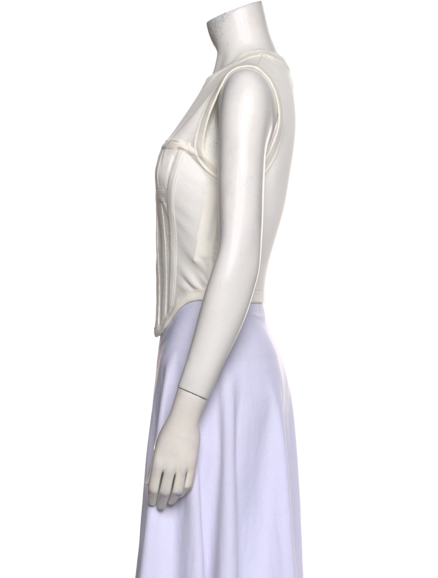 Dion Lee Crew Neck Sleeveless Crop Top