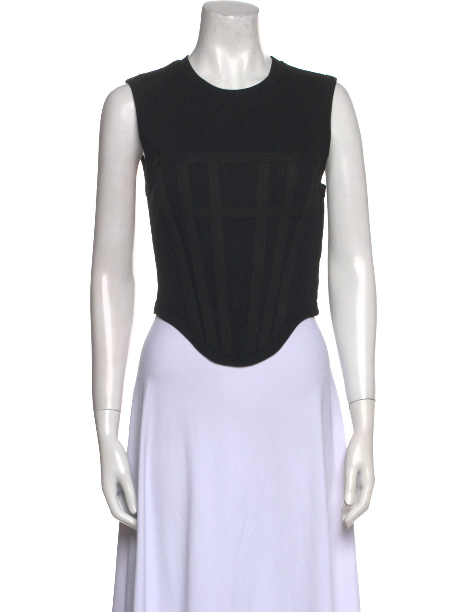 Dion Lee Crew Neck Sleeveless Crop Top