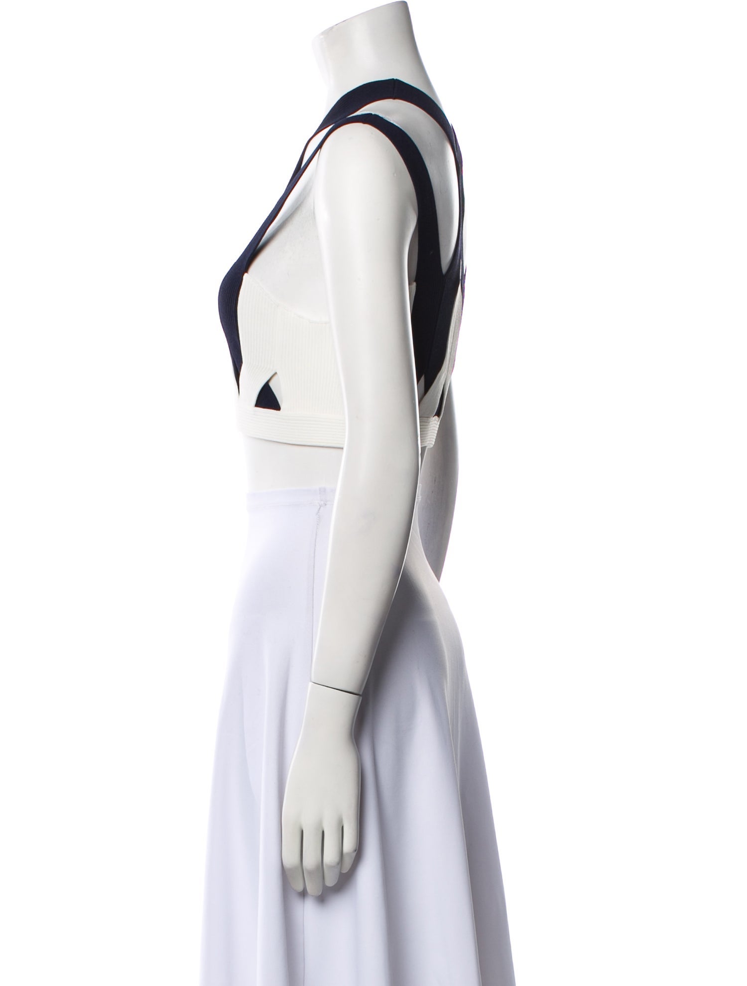 Dion Lee Printed V-Neck Crop Top